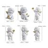 Embracing Heart Baby Angelic Figurine Resins Sweet Cherub Holding Heart Sculpture Statue Ornament for Home or Office