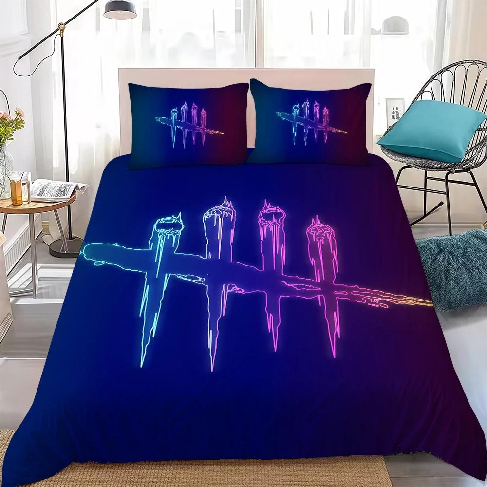 D-Dead by Daylight Bettwäsche-Set 3D-Druck Bettwäsche-Set Einzel-/Doppelbett Queen King Size Weiche Mikrofaser Studentenwohnheime Geschenk 200x200cm