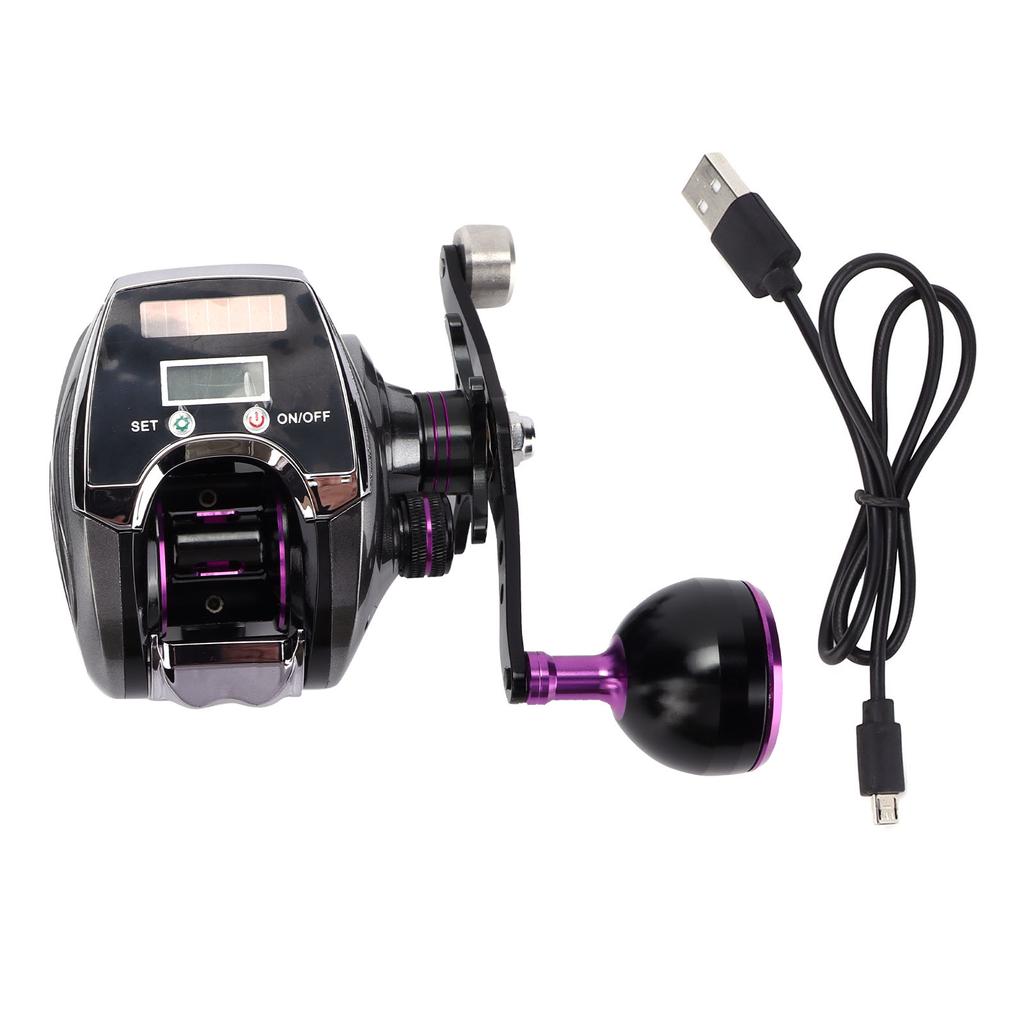Waterproof Digital Display Baitcasting Reel 8.0:1 Speed Ratio 18+1 Bearing Number Fishing Reel Counter(Right Hand )