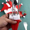 Creative Dinner Tableware Holder Christmas Hat Silverware Cutlery Bag Spoon Fork Bags