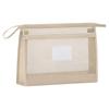 Transparent Mesh File Bag Double Layer Subject File Bag School Handheld Bag  Travel