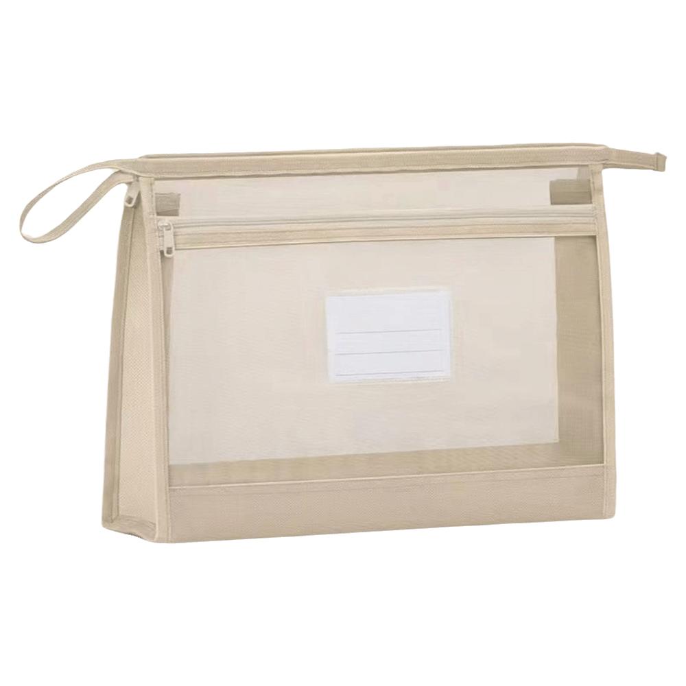 Large Capacity Students Organizer Bag Transparent Subject File Bag Mesh File Bag  Homework