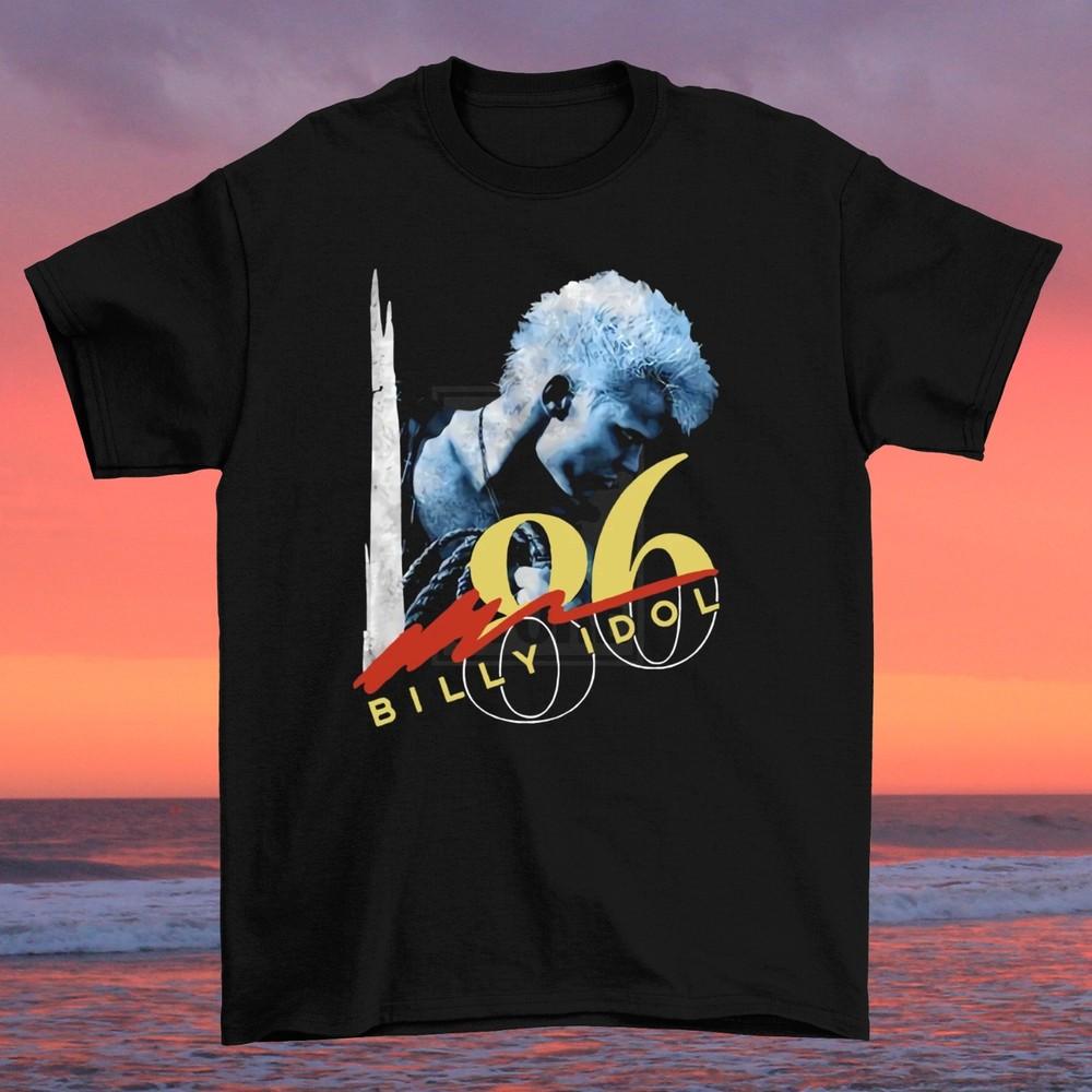 

Rare Billy Idol Tour 86 Men Cotton Short Sleeve Shirt All Size S-234XL Unisex T-Shirt XXXL