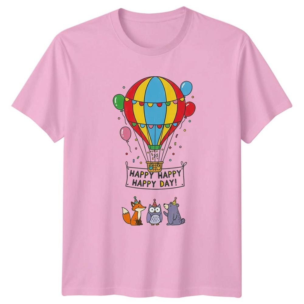 Happy Happy Happy Day TShirt Balloon Animals Celebration Novelty Birthday Gift