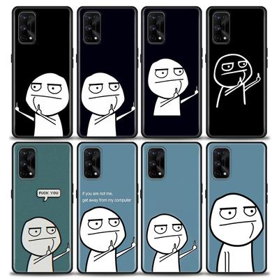Vtipný muž prostředníček Fucek pouzdro pro Realme C21Y C21 C25 C20 C15 C12 C11 GT Master Neo Neo2 5G Fundas Capa Silikonové měkké pouzdra