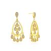 Retro Waterdrop Moissanite Cocktail Earring 14K Gold For Women Holiday Party Gift Jewelry Wedding Anniversary