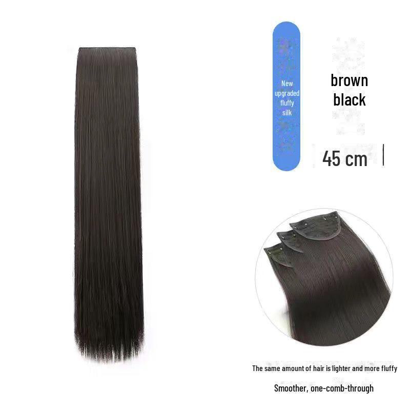 

Длинные парики для женщин: Набор из 3-х предметов, прямые, объемные, невидимые, бесследные накладные пряди