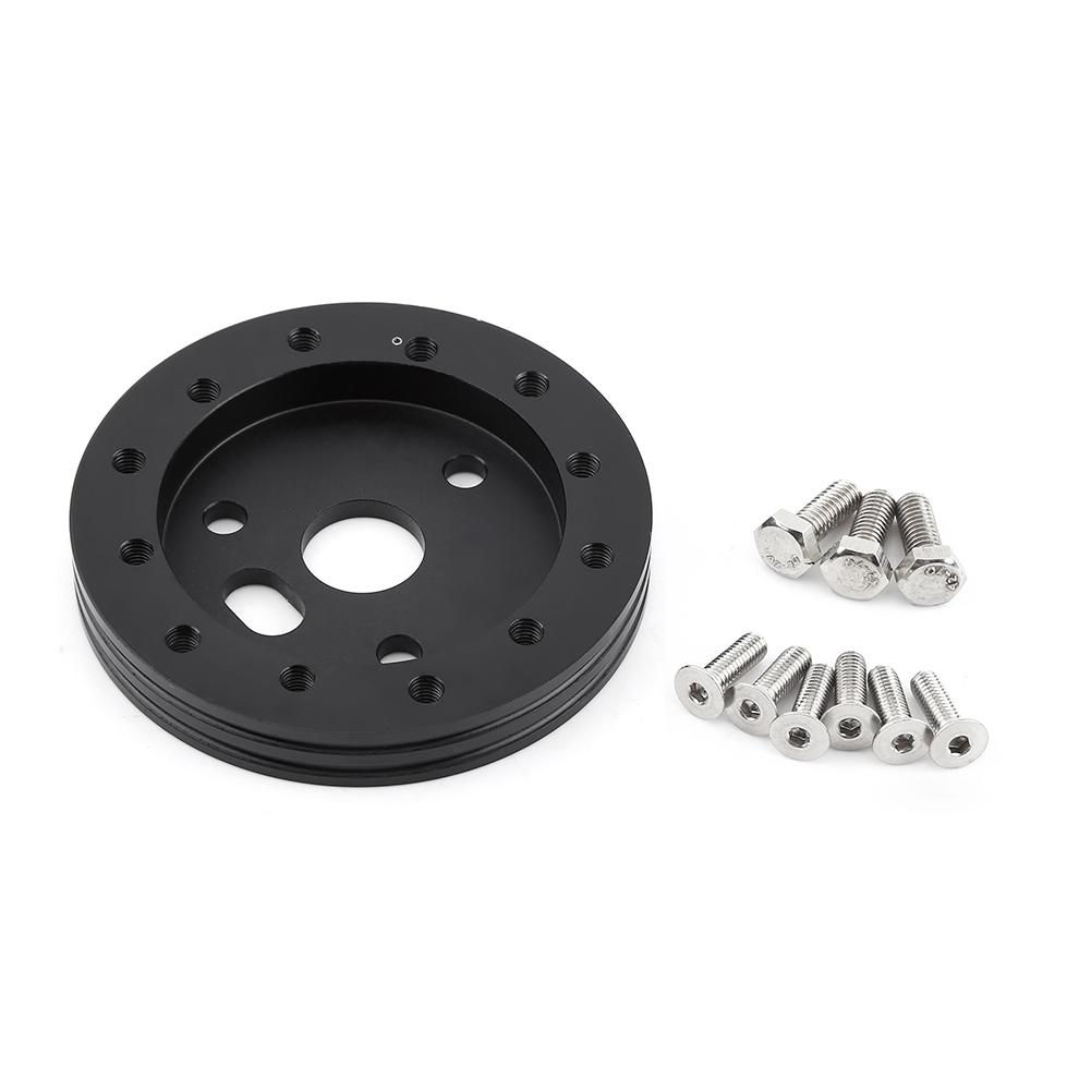 Universal Car Spacer 0.5  Hub for 6 Hole Steering Wheel To 3 Hole Adapter Boss Popular Black