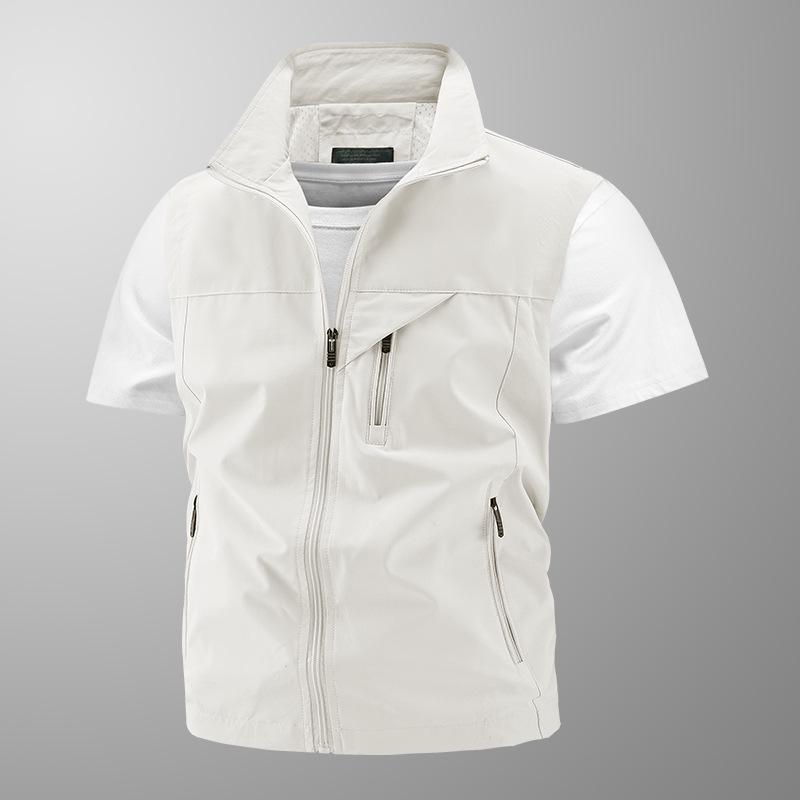 Herren Atmungsaktive Sommer Outdoor Arbeitskleidung und Angelweste mit Mehreren Taschen