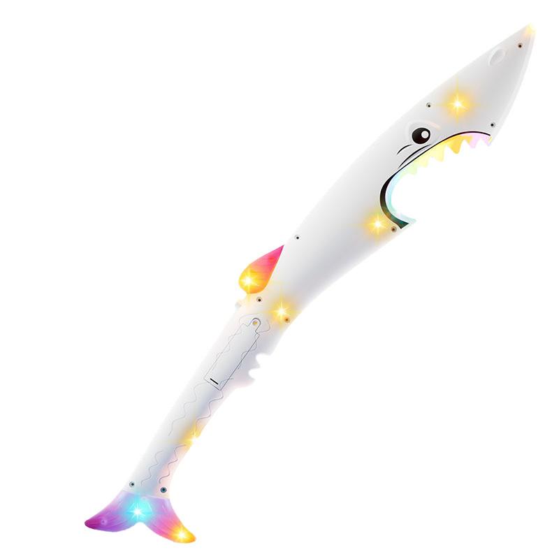 Glow-in-the-dark Shark Knife Toy With Colorful Sound Effects And Flashing Stick For Night Market Fun Wholesale