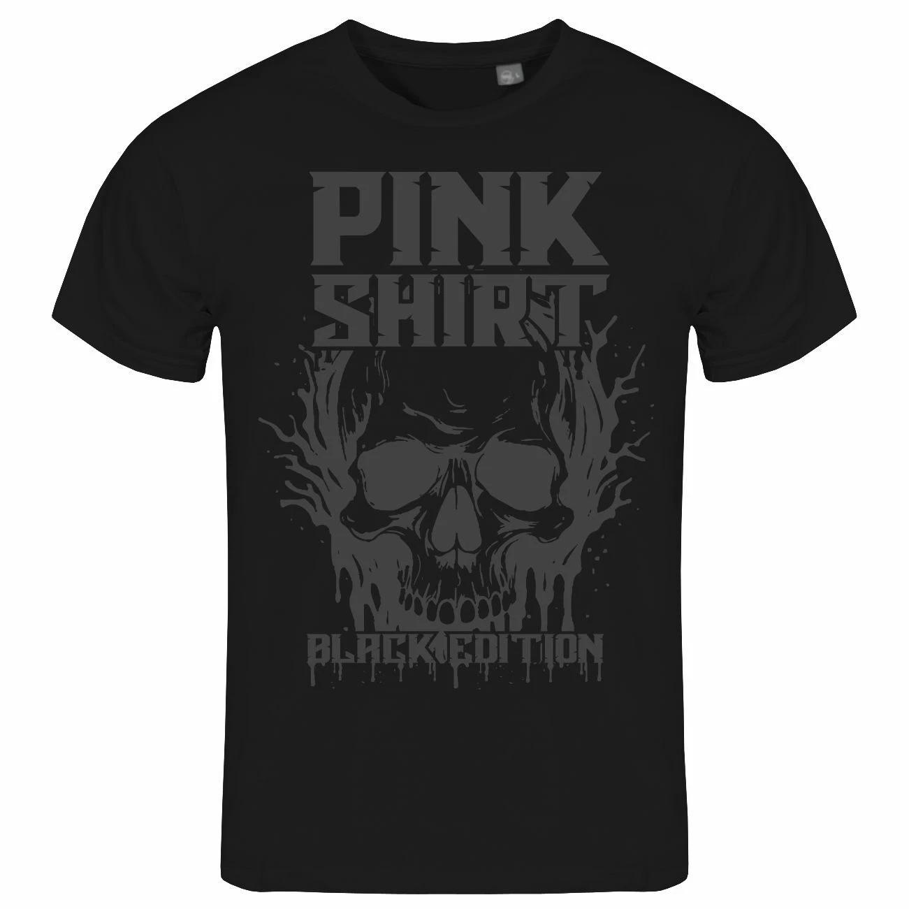 

Men s T-Shirt Pink Shirt Black Edition S to XXL Black Metal Goth Festival S