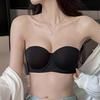 Half a Cup Large Size Strapless Non-slip Underwear Women's Big Breasts Show Small Thin Anti-sagging Invisible Bra Cover