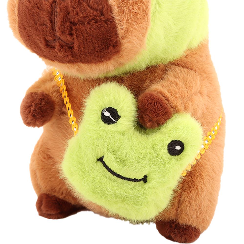 22cm Cute Frog style Capybara Plush Toy Movie Stuffed Animals Adorable Stuffed Capibara Dolls Birthday or Holiday Gifts for Kids