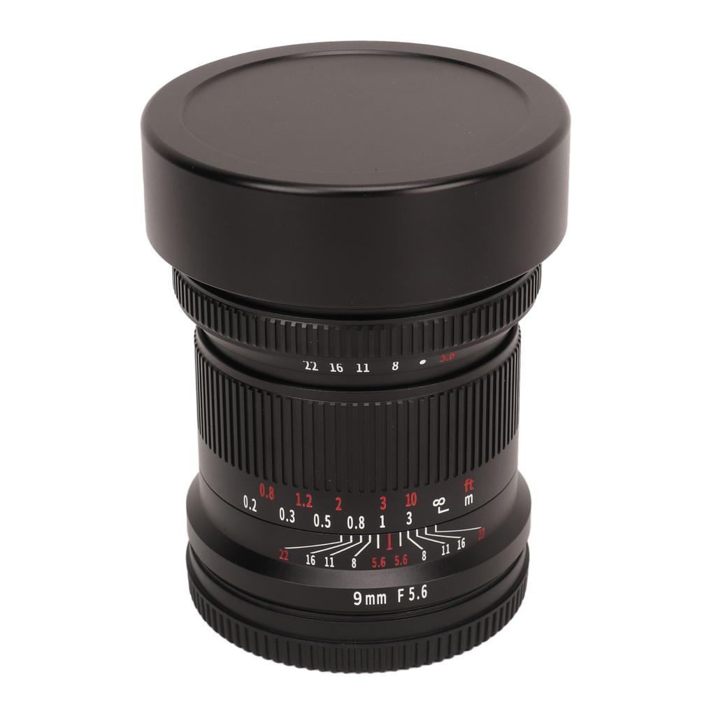 9mm F5.6 Full Frame Lens Optical Glass 132 Degree Ultra Wide Angle 5 Aperture Blades Manual Focus