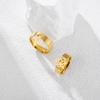 Cazador Flower Lotus Charm Rings for Women Ring Stainless Steel Yoga Buddhism Finger Jewelry 2026 Mother's Day Gifts New