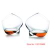 2022 Shaking Cope Gyro Spinning Whiskey Glass Cone Base Declining Rocking Wine Cup Liquor Cognac Martell Crystal Whiskey Tumbler