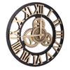 Duży 3D Retro Zegar Ścienny 34CM Vintage Drewniany Zegar Ścienny Cyfry Zegary Industrialne Styl