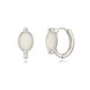 PAIGEFLYNN JEWELRY [925 Silver] Mu Pale Oval Ring Earrings