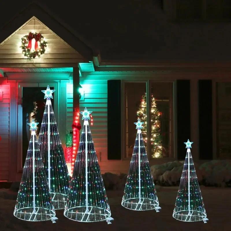 Controlchristmas Light NEW LED Christmas Tree Indoor Outdoor Decoration Metal Ring Led String Light Decorative Light