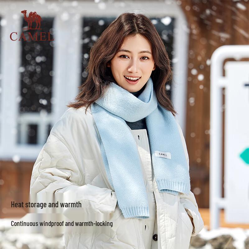 

Camel Knitted Winter Scarf