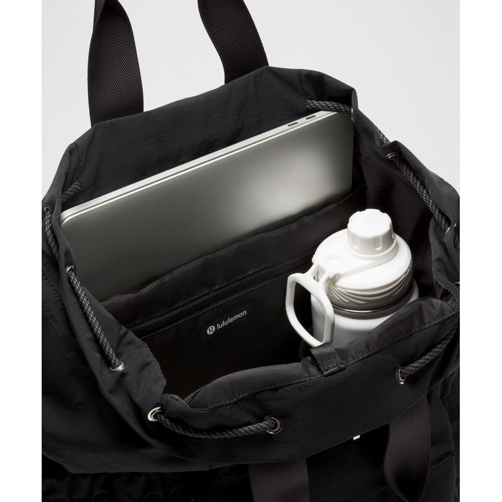 Lululemon 2-In-1 Drawstring Bucket Bag Blk Slvr