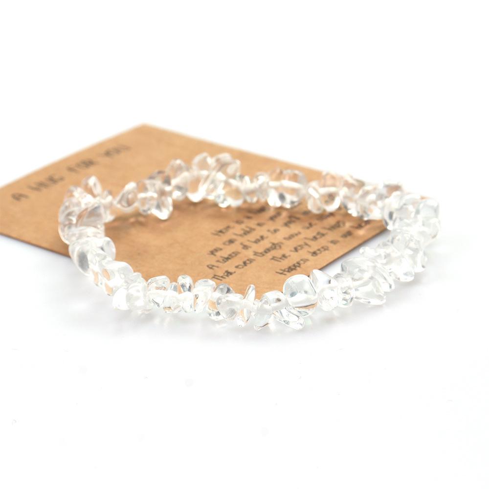 Seven-Color Agate Amethyst Elastic Bracelet - Natural Irregular Crystal Stone Hand Jewelry Natural Crushed Stone Bracelet