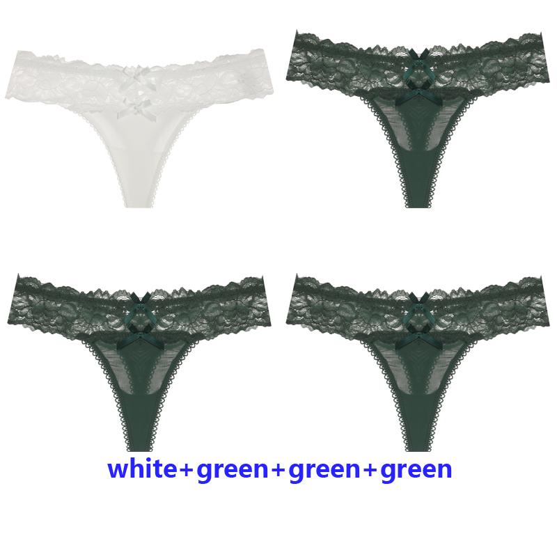 4Pcs/Lot Sexy Lace Panties Women Low-waist Briefs Female Hollow Out Underwear Intimates G String Ladies Lingerie Underpants