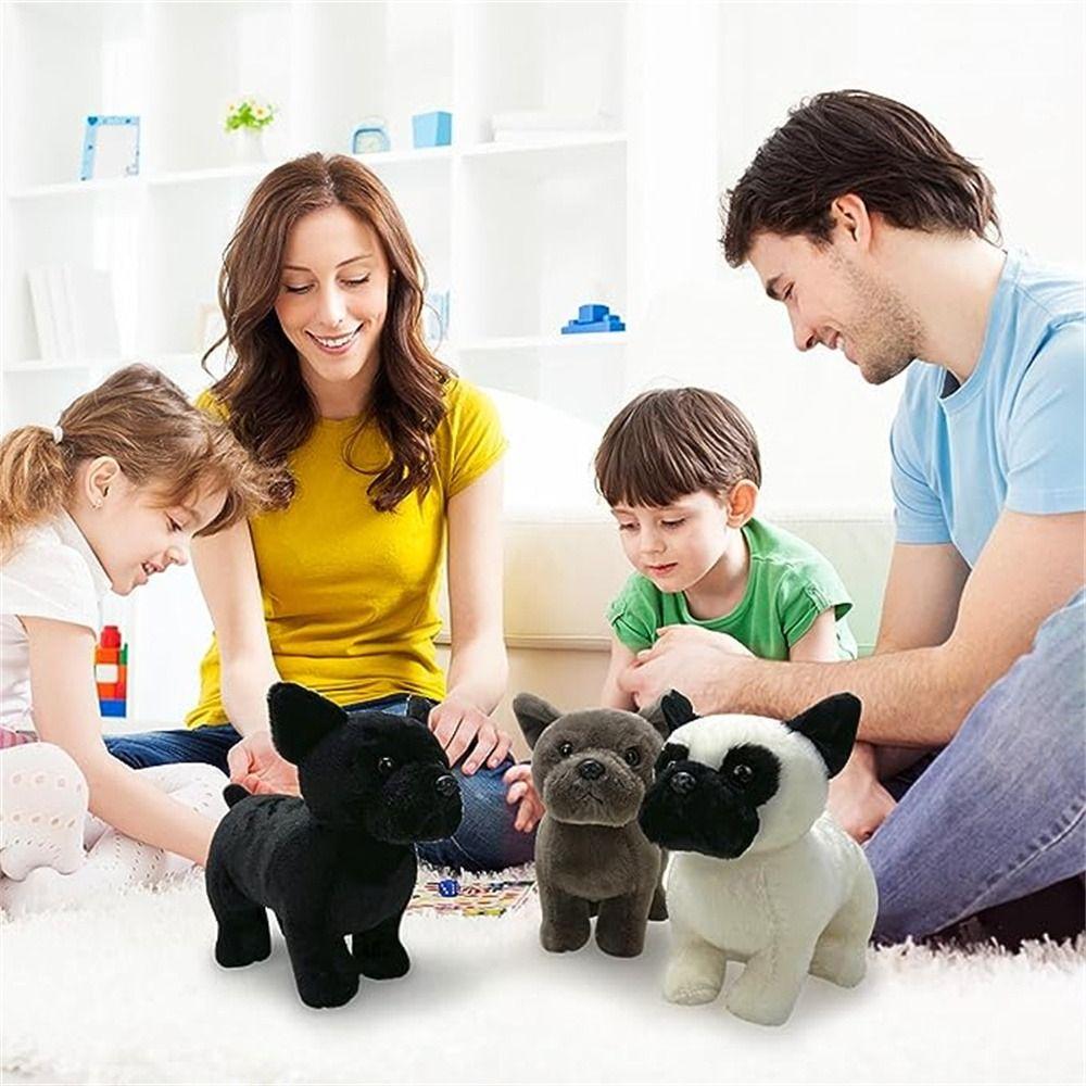 Simulation Dog Stuffed Animal Stuffed Dogs French Bulldog Plush Kawaii Plushies   Kids Toy