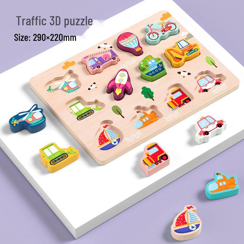 Montessori Shape Matching Puzzle Board for Infants, 1-2.5 Years Old