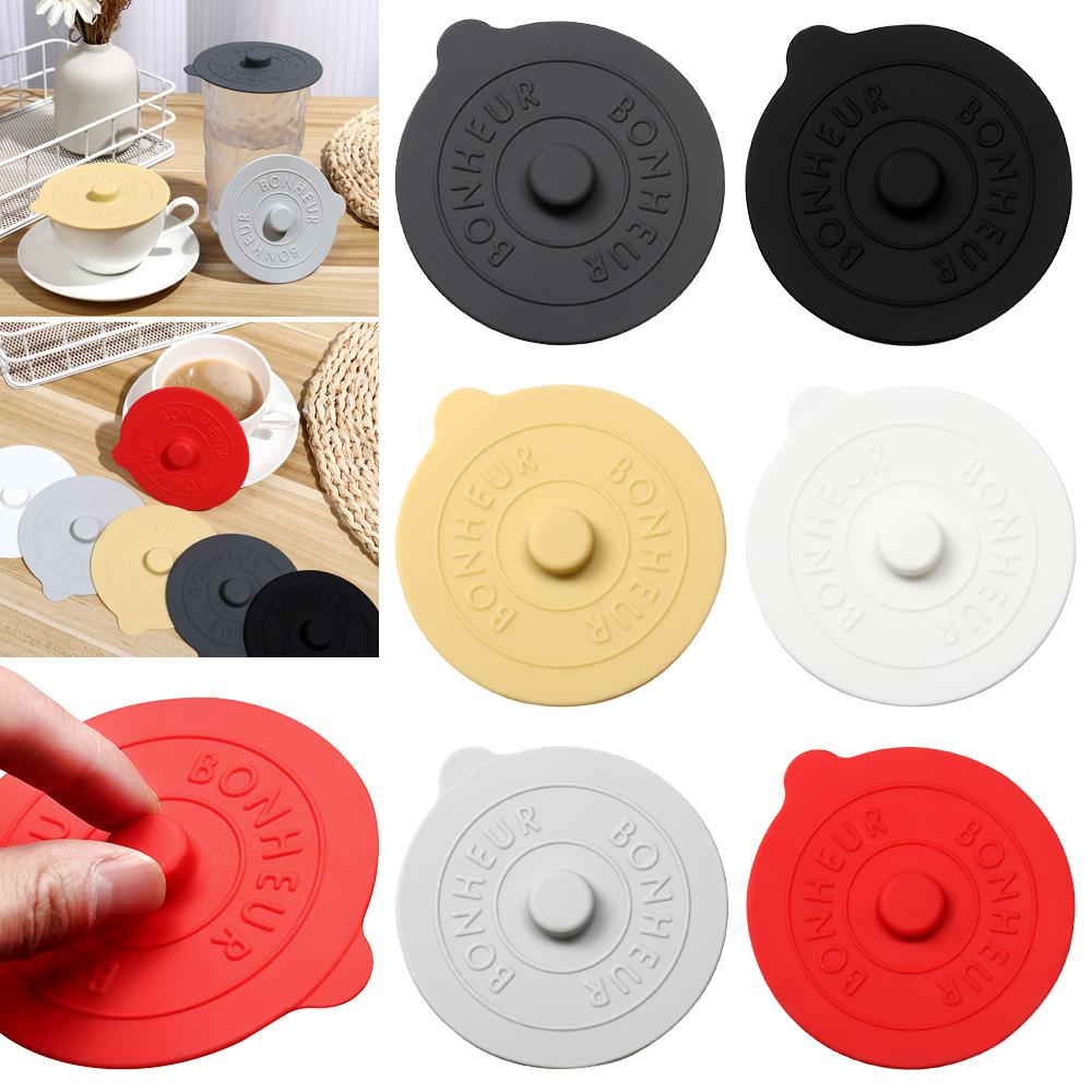 3pcs Protective with Convex Handle Dust Free Cup Accessories Mug Cover Cup Caps Sealing Lid