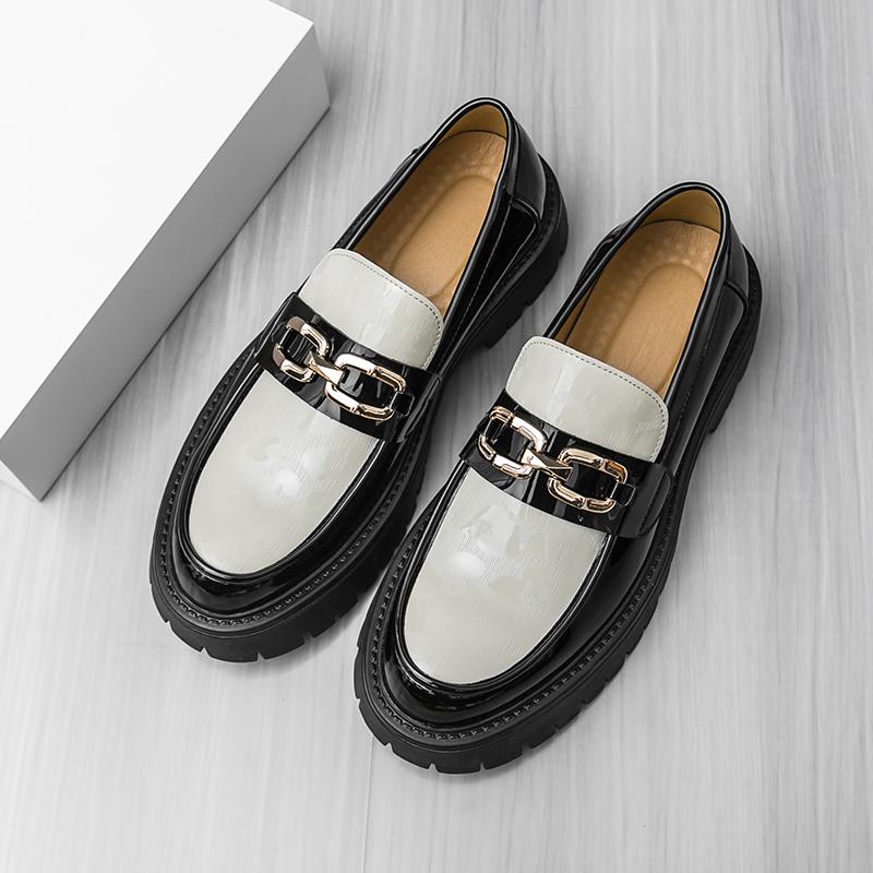 Size 38-46 Loafers Men Thick-soled Durable and Casual Fashion Brand Leather Shoes Business Travel and Banquet Shoes Men