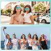 Piaopiaoniu 12 Stück Herzförmige Sonnenbrillen Blau Transparent Rahmenlos Hippie-Sonnenbrillen für Junggesellinnenabschied Frauen