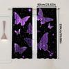 Set Of 2 Glittering Butterfly Curtain Design Home Decor Living Room Bedroom Window Curtains Darkening Made Polyester Treatment