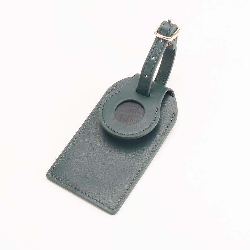 Genuine Leather Luggage Tag & Apple AirTag Tracker: Identify Bags with Style