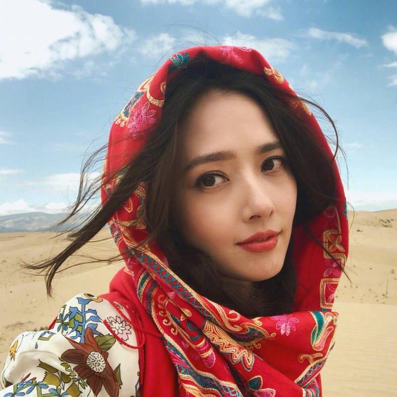 Autumn and winter embroidery versatile embroidery shawl Guo Biting cashew nut flower imitation cashmere scarf women