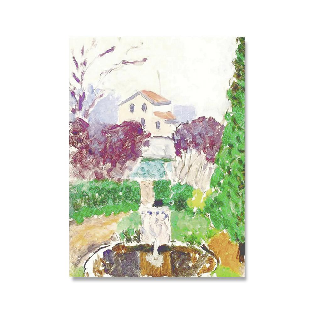 

Вінтаж Анрі Матісс Ретро плакати та принти Абстрактний пейзаж Настінне мистецтво Картини на полотні для домашнього декору у вітальні 21x30cm No Framed фіолетовий