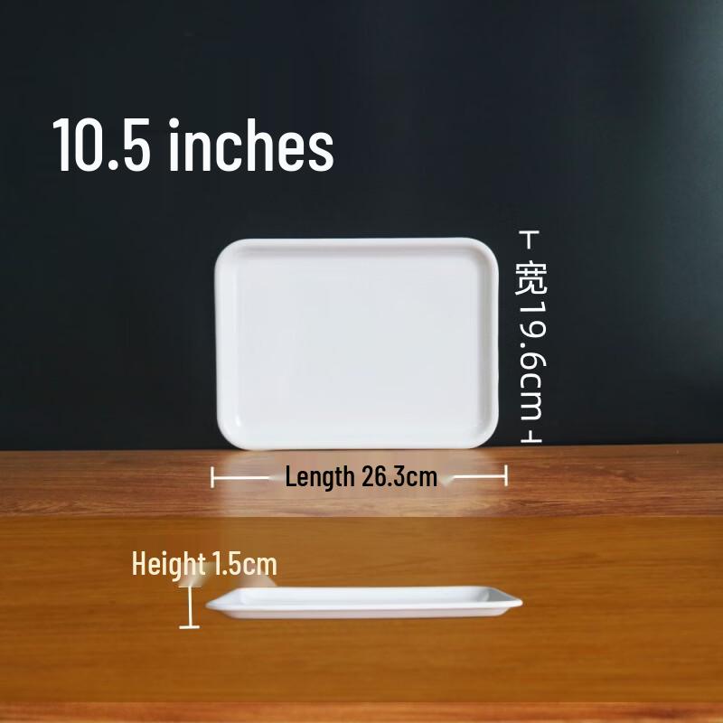 777 White Melamine Commercial Serving Trays 10.5 inch (50-pack)