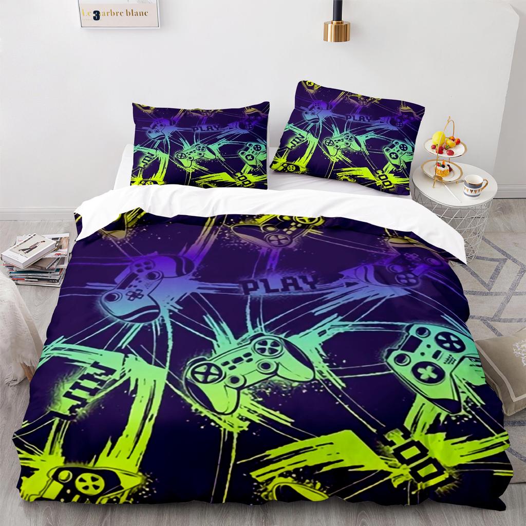 Digital Printing Three-Piece Gamepad Quilt Cover Size Quilt Cover 3D