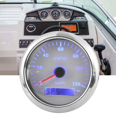 85mm Marine Auto GPS Speedometer 120KMCelsiusH Speed Odometer with 7 Color Backlight for Car Boat RV Yacht