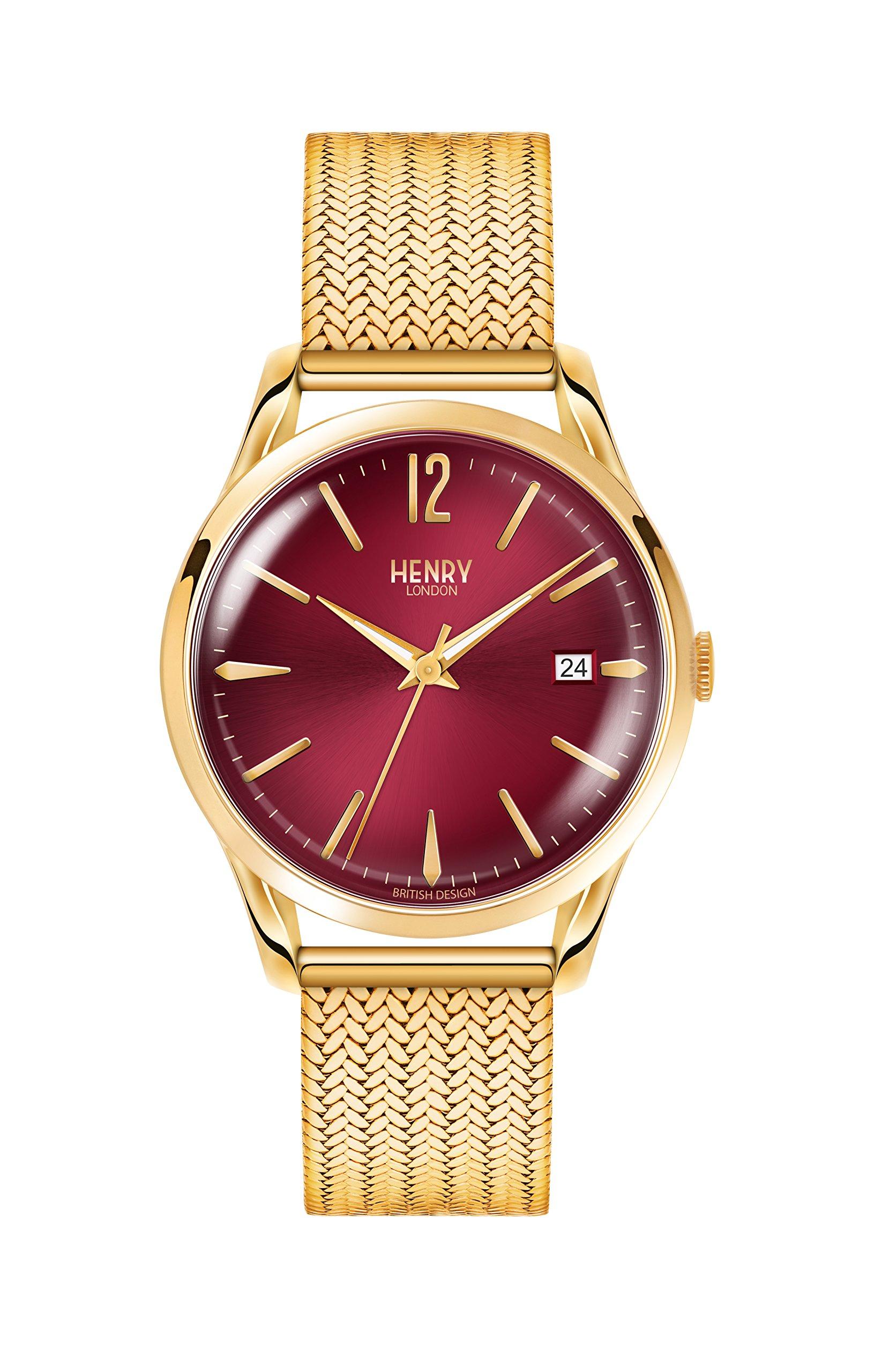 

Henry London HL39-M-0062 Женские часы Holborn бордового цвета Hamilton Gold