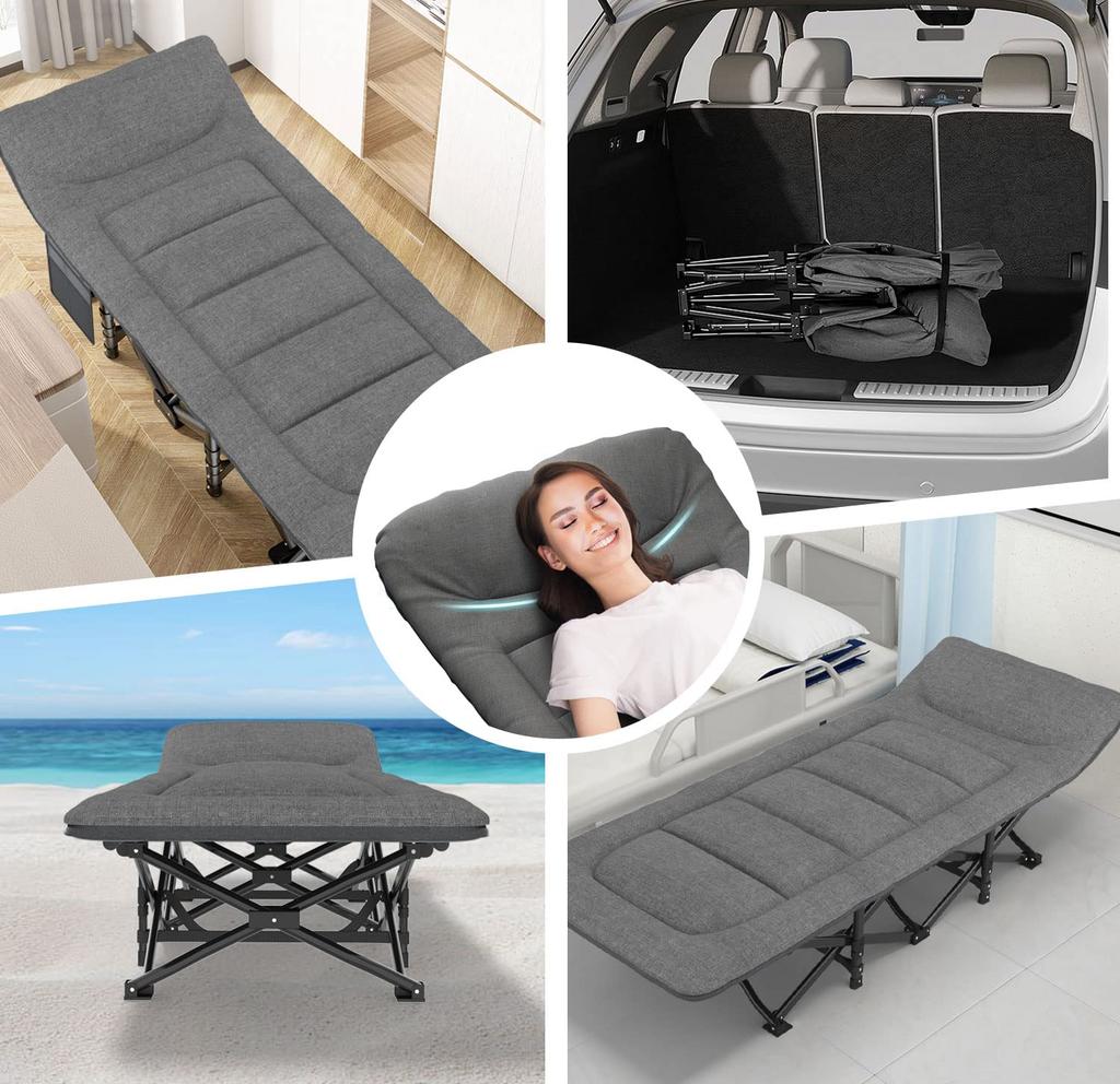 ATORPOK Folding Simple Folding Outdoor Camping Folding Convenient Load Capacity 200kg Bed, Bed, Cot, Bed, Waterproof, Breathable, Lightweight, Bed,
