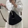 Large Capacity Fashion Canvas Shoulder Bag Women's Leisure Literature and Art Simple Solid Color Crossbody Backpack