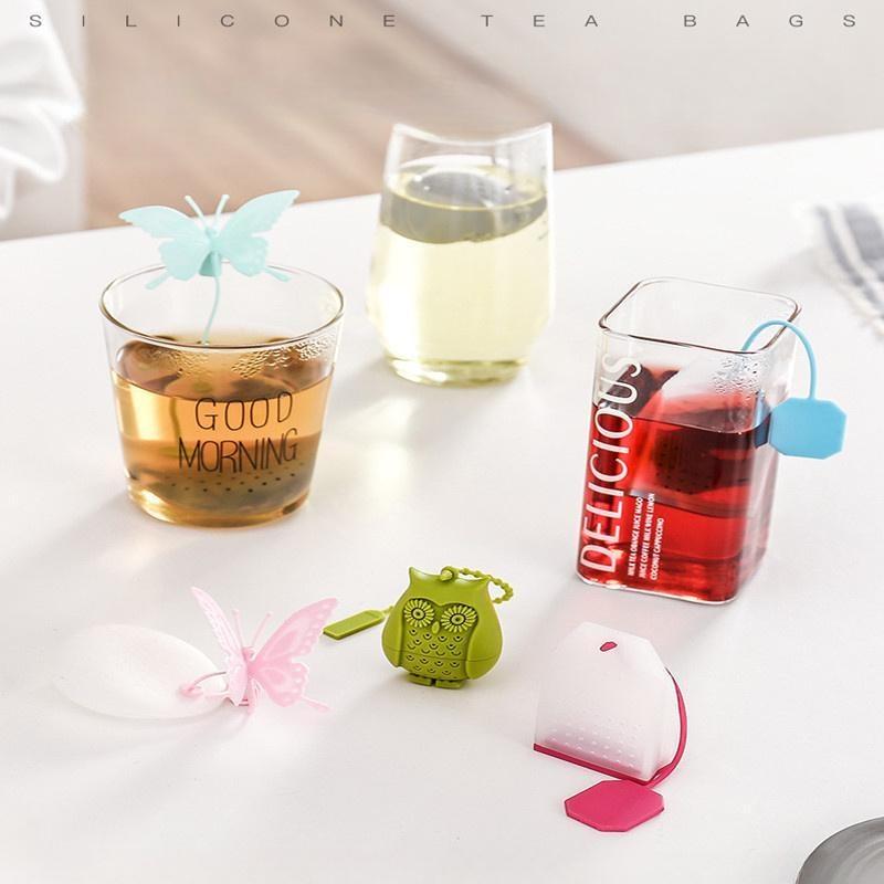 2pcs Owl Tea Bags, Silicone Tea Bags, Small Tea Brewer, Durable Tea Drainer for Home, Restaurant Use
