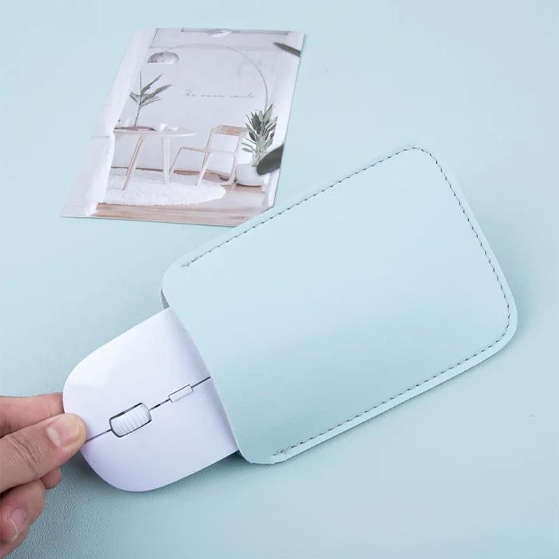 1PC Wireless Mouse Storage Bag Suitable For Magic Mouse2 Protective PU Leather Sleeve Bag Anti-scratch Case