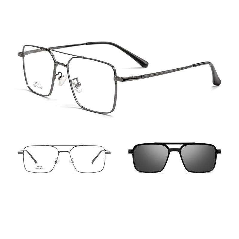 

Чоловічі Класичні Поляризовані Сонцезахисні Окуляри-Кліпси Пілот Подвійна Перемичка Титановий Сплав Оправа Оптичні Ретро Сонцезахисні Окуляри сірий
