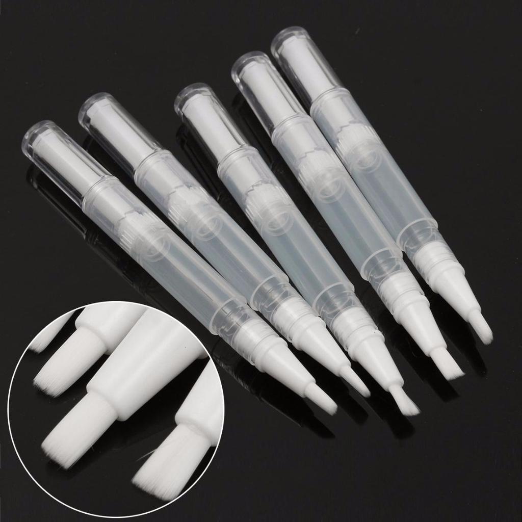 YH 5 Pcs Cuticle Oil Container with Brush Lip Balm Nail Polish Tube Empty Twist Cosmetic Container