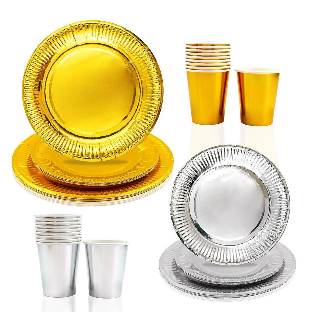 Solid Color Disposable Paper Plates for Party, Picnic, or Birthday