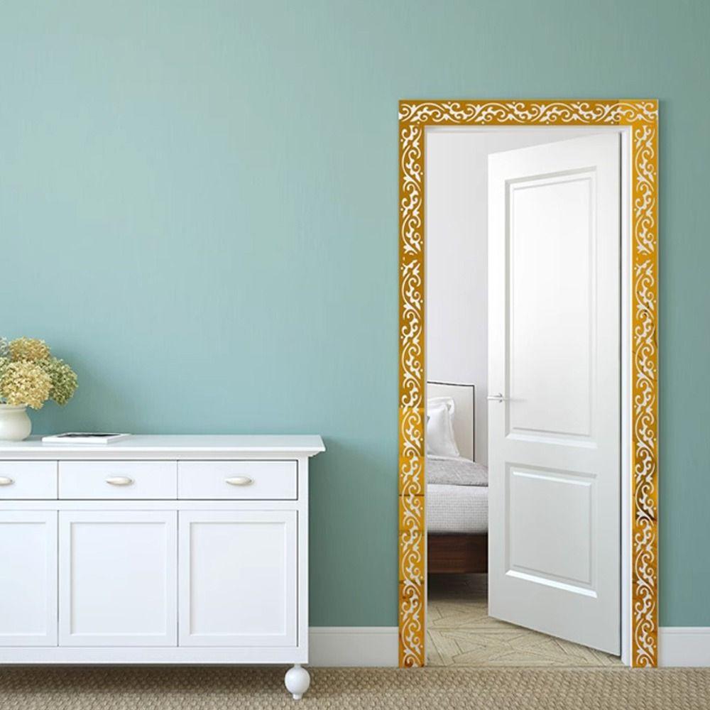 Self Adhesive Mirror Waist Line 3D Design 3D Mirror Wall Stickers  Room Decor