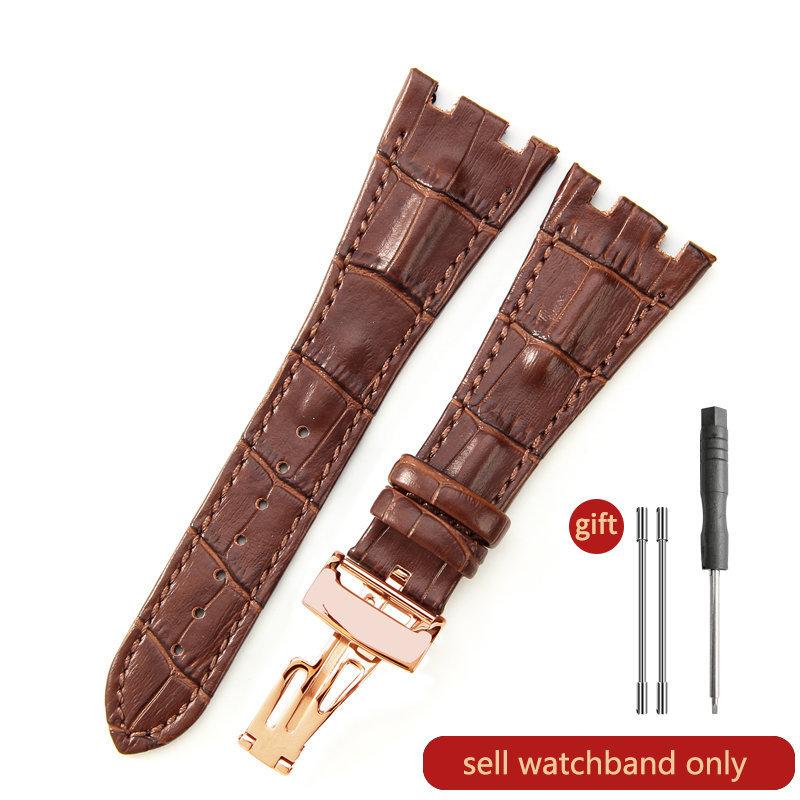 Cinturino Orologio in Pelle di Mucca Primo Strato per AP Aibi 15703 26471 26474 Serie Royal Oak Offshore 28mm Accessori Orologio per Uomo CinturinoMN