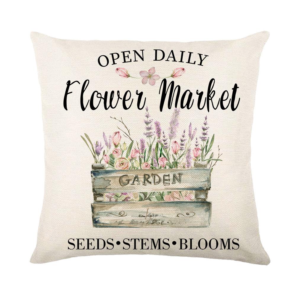 Pillow Spring Lavender Pillow Case Outdoor Decorative Pillow Sofa Pillow Case